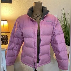 Jansport pink puffer jacket size L Pink